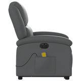 Fauteuil inclinable de massage électrique gris similicuir
