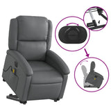 Fauteuil inclinable de massage électrique gris similicuir