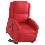 Fauteuil inclinable de massage électrique rouge similicuir