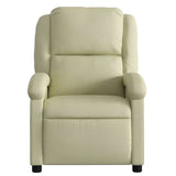 Fauteuil inclinable électrique crème cuir véritable