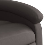 Fauteuil inclinable de massage marron foncé cuir véritable