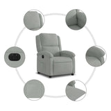 Fauteuil inclinable électrique gris clair velours