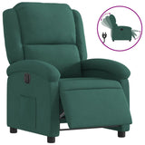 Fauteuil inclinable électrique vert foncé velours