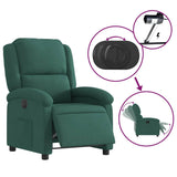 Fauteuil inclinable électrique vert foncé velours