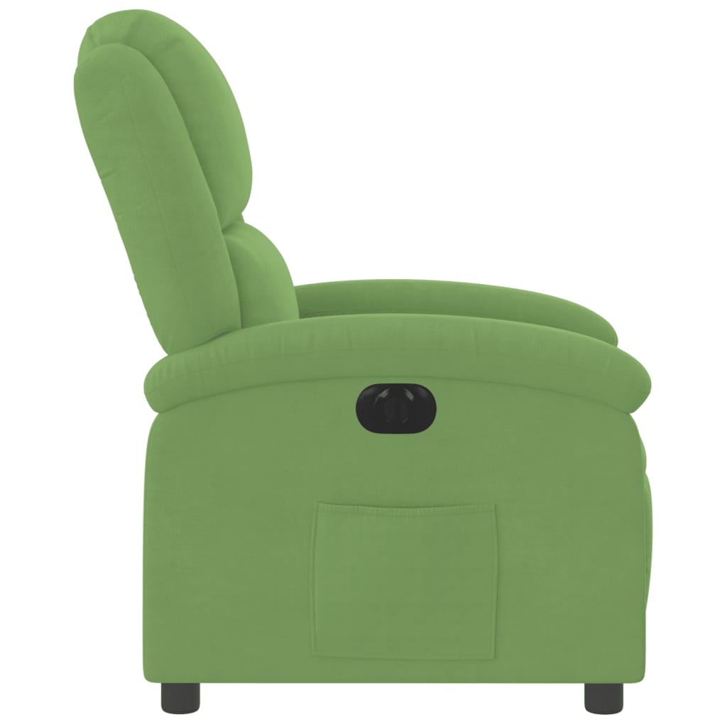 Fauteuil inclinable électrique vert clair velours