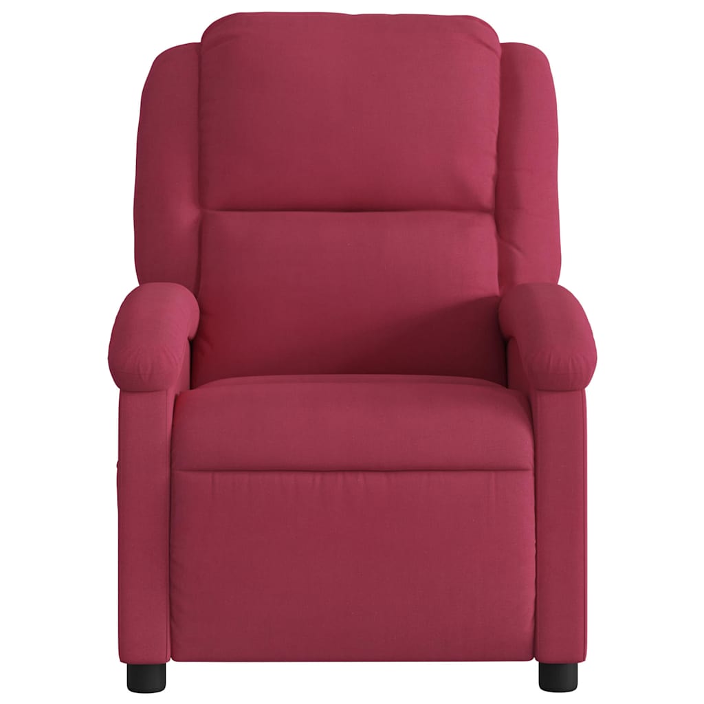 Fauteuil inclinable électrique rouge bordeaux velours
