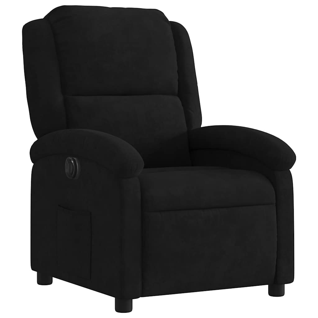 Fauteuil inclinable électrique noir velours
