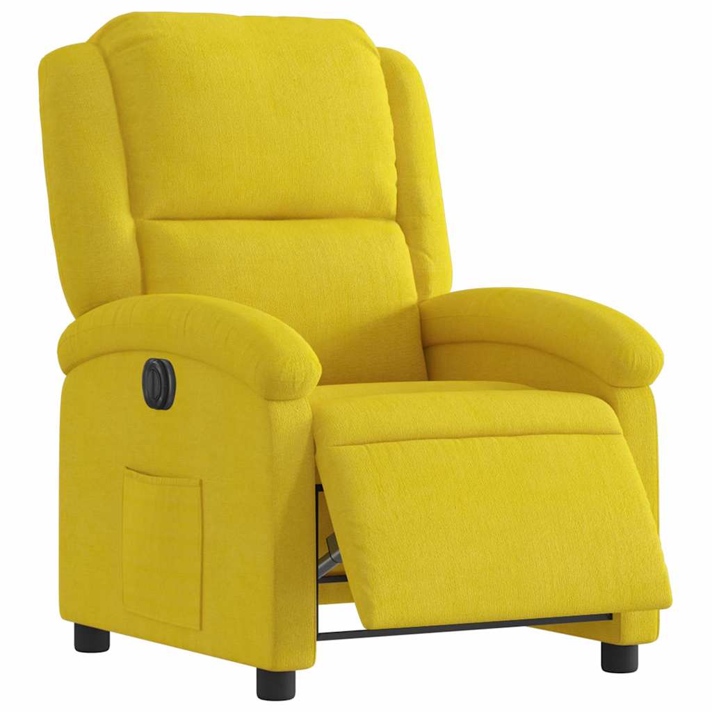 Fauteuil inclinable électrique jaune velours