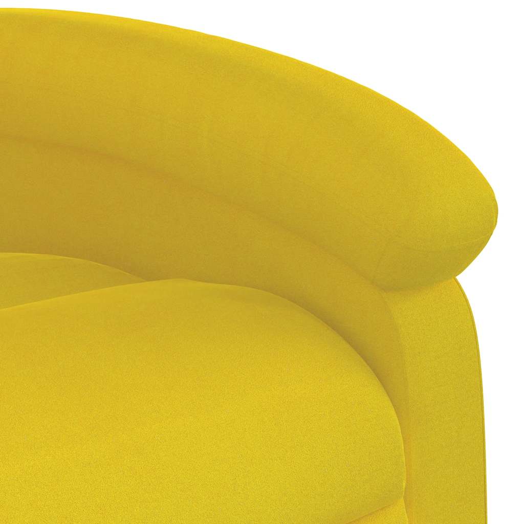 Fauteuil inclinable électrique jaune velours