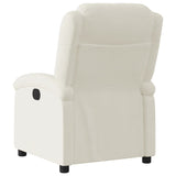 Fauteuil inclinable électrique Crème Velours