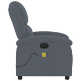 Fauteuil inclinable de massage électrique gris foncé velours