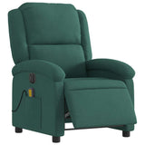 Fauteuil inclinable de massage électrique vert foncé velours