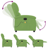 Fauteuil inclinable de massage électrique vert clair velours