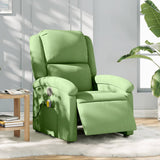 Fauteuil inclinable de massage électrique vert clair velours