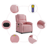 Fauteuil inclinable de massage électrique rose velours