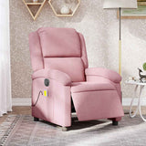 Fauteuil inclinable de massage électrique rose velours