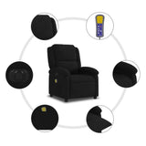 Fauteuil inclinable de massage électrique noir velours