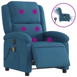 Fauteuil inclinable de massage électrique bleu velours