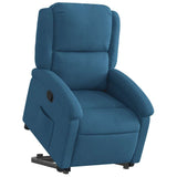 Fauteuil inclinable bleu velours