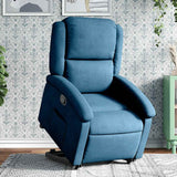 Fauteuil inclinable bleu velours
