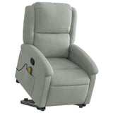 Fauteuil de massage inclinable Gris clair Velours