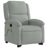 Fauteuil de massage inclinable Gris clair Velours