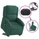 Fauteuil de massage inclinable Vert foncé Velours