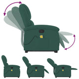 Fauteuil de massage inclinable Vert foncé Velours