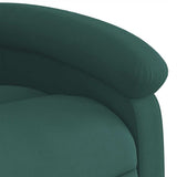 Fauteuil de massage inclinable Vert foncé Velours