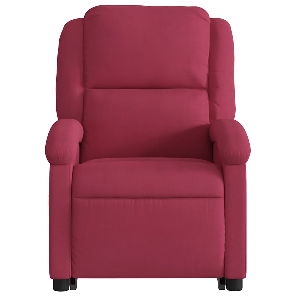 Fauteuil inclinable électrique rouge bordeaux velours