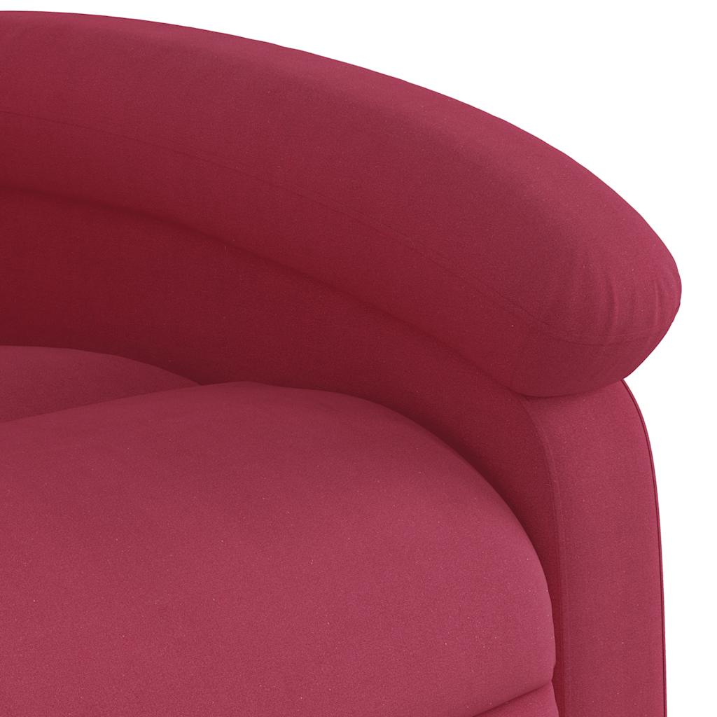 Fauteuil inclinable électrique rouge bordeaux velours