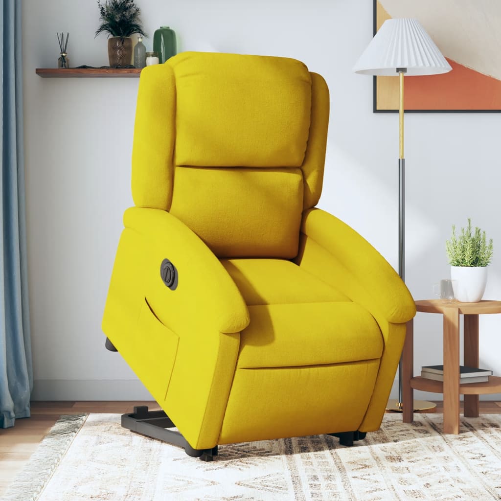 Fauteuil inclinable électrique jaune Velours