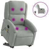 Fauteuil inclinable de massage électrique gris clair velours