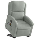 Fauteuil inclinable de massage électrique gris clair velours