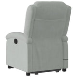 Fauteuil inclinable de massage électrique gris clair velours