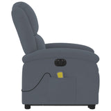 Fauteuil inclinable de massage électrique gris foncé velours