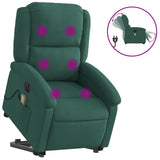 Fauteuil inclinable de massage électrique vert foncé velours