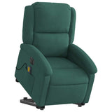 Fauteuil inclinable de massage électrique vert foncé velours