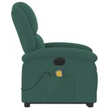 Fauteuil inclinable de massage électrique vert foncé velours
