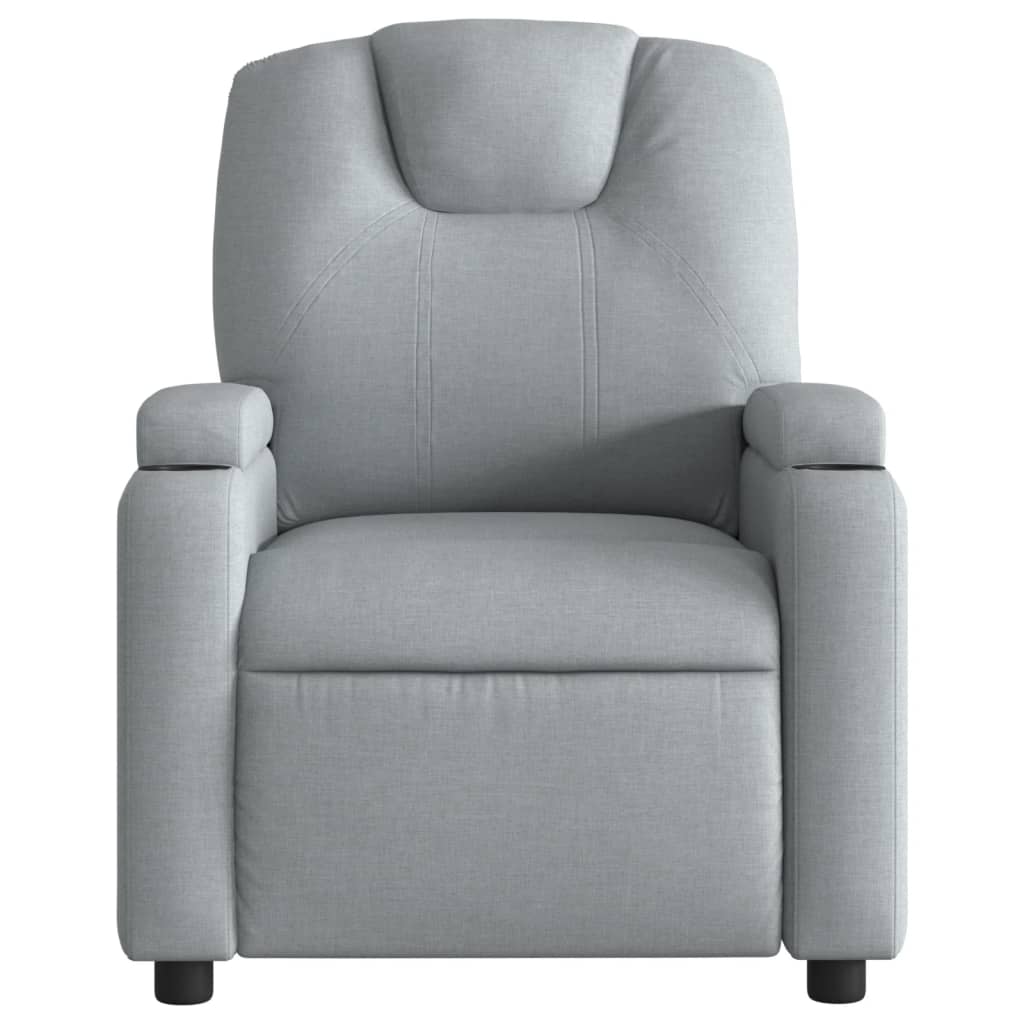 Fauteuil inclinable électrique Gris clair Tissu