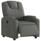 Fauteuil inclinable électrique Gris foncé Tissu