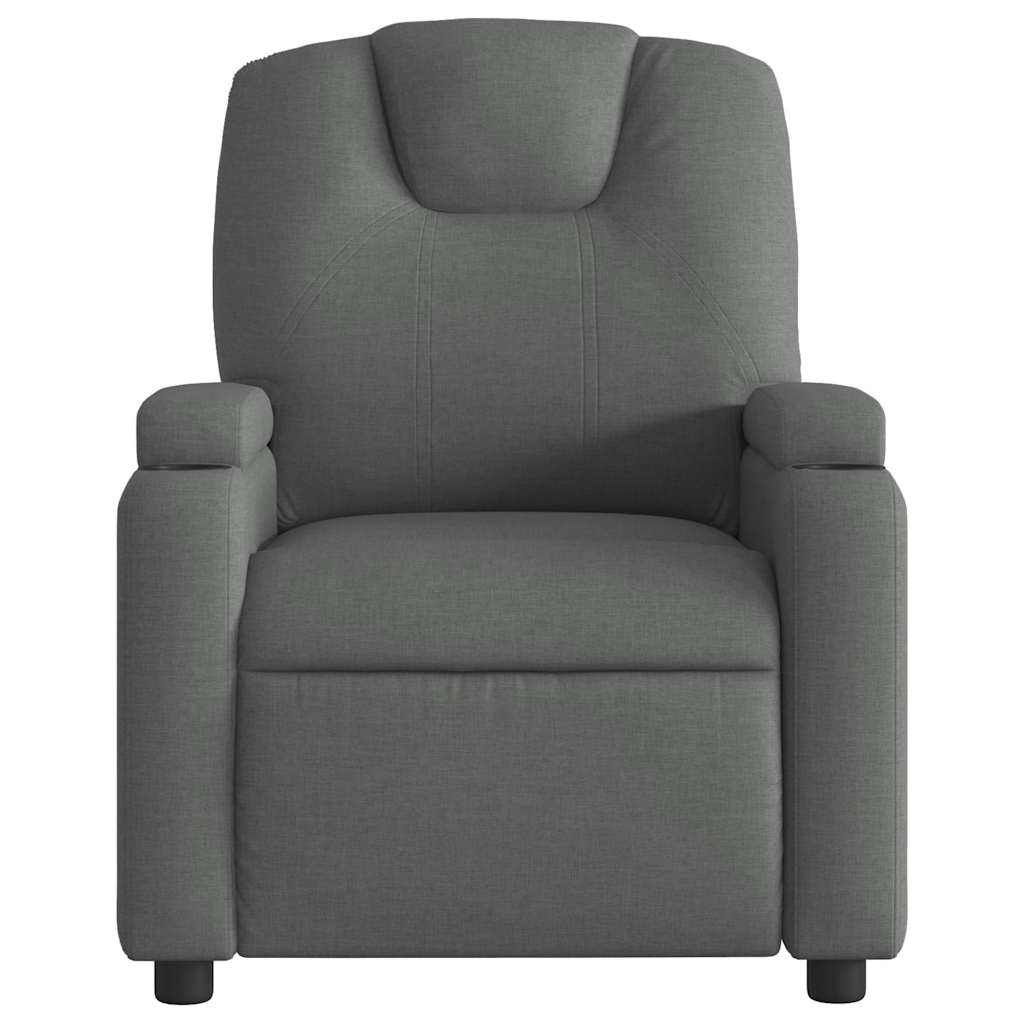 Fauteuil inclinable électrique Gris foncé Tissu