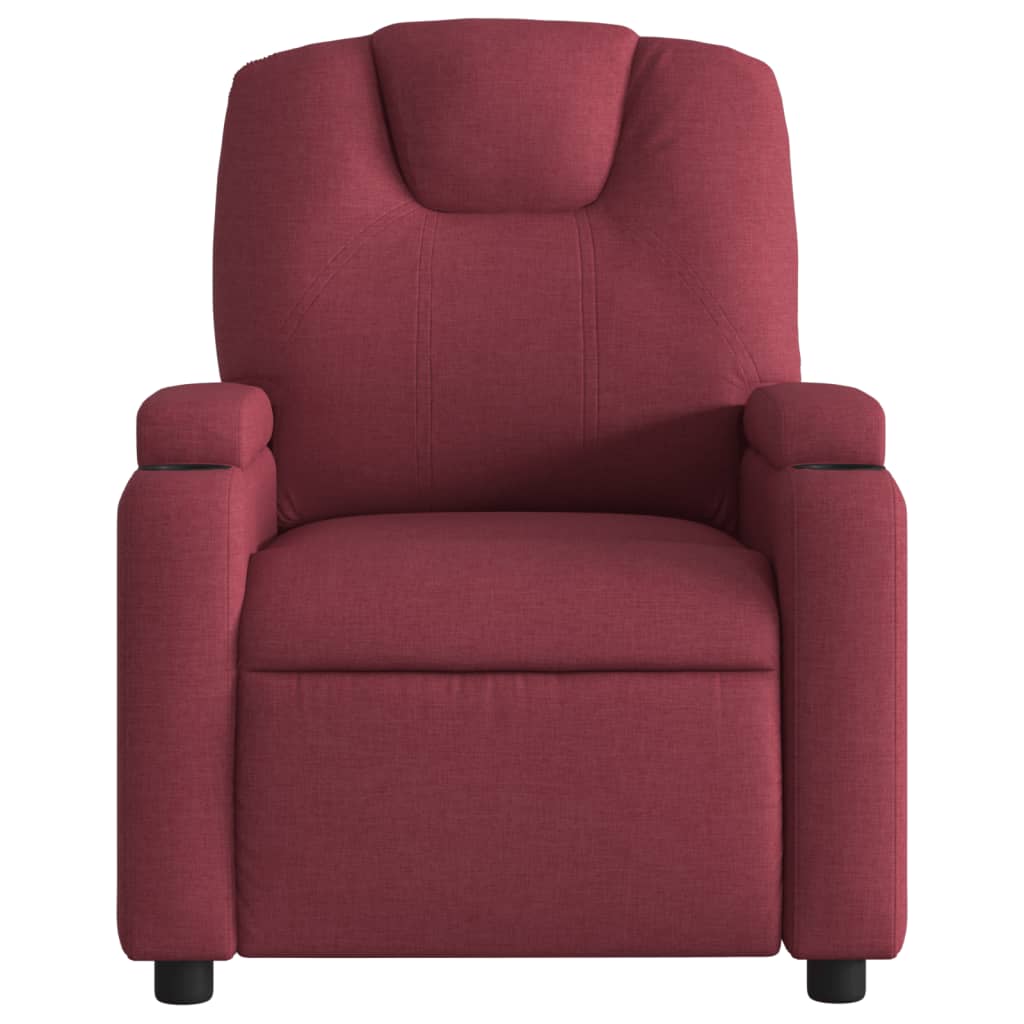 Fauteuil inclinable électrique Rouge bordeaux Tissu