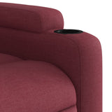 Fauteuil inclinable électrique Rouge bordeaux Tissu