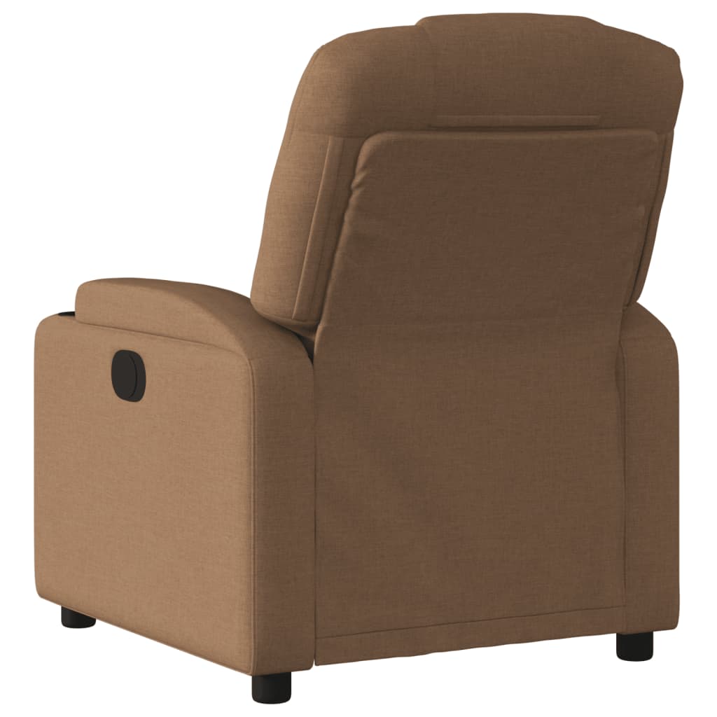 Fauteuil inclinable électrique Marron Tissu