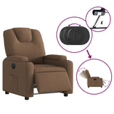 Fauteuil inclinable électrique Marron Tissu