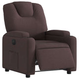 Fauteuil inclinable électrique Marron foncé Tissu