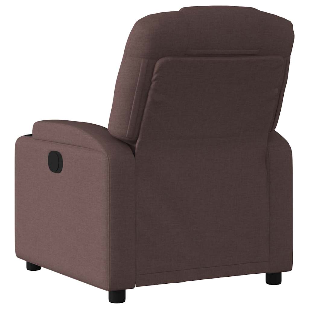 Fauteuil inclinable électrique Marron foncé Tissu