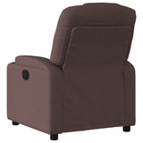 Fauteuil inclinable électrique Marron foncé Tissu