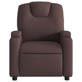 Fauteuil inclinable électrique Marron foncé Tissu